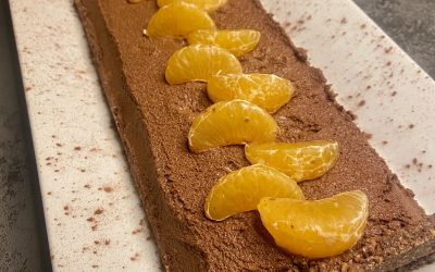 Recette de tarte cacao clémentine sans cuisson – raw food